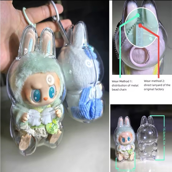 Pop Mart The Monsters Have A Seat Labubu Protective Cover Case Keychain - Picture 3 of 15